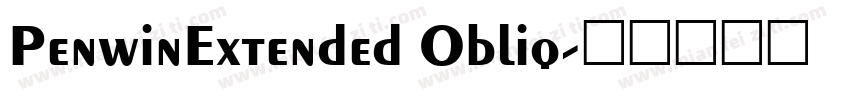 PenwinExtended Obliq字体转换